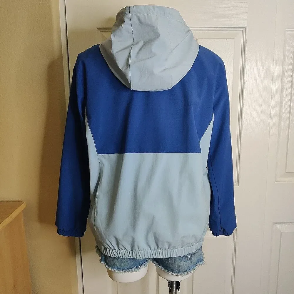 Voyager color block zip front windbreaker sz S